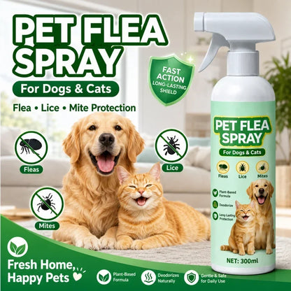 Top Recommendation Buy 1 Get 1 Free for a Limited Time Pet Flea Spray - Plant-Based Formula!