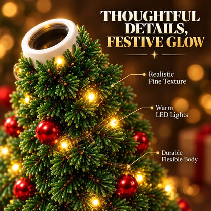 🎄 Christmas LED Projector Light ✨ | USB Plug & Play 🎅 6 Interchangeable Patterns ❄️ Cozy Holiday Room Decor 🎁
