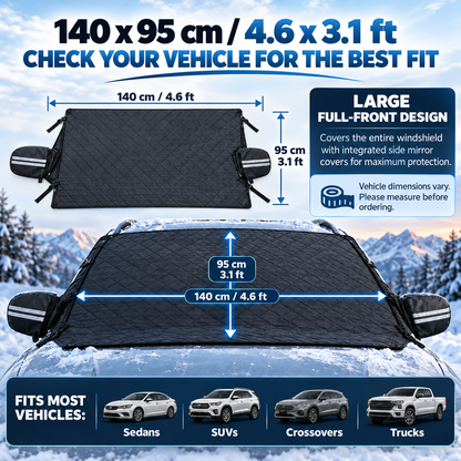 🔥 40% OFF — 💞54K+ SOLD!🔥All-Season Windshield Snow Cover with Mirror Protection❄️