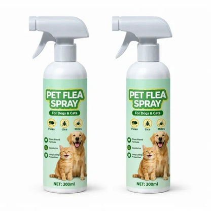 Top Recommendation Buy 1 Get 1 Free for a Limited Time Pet Flea Spray - Plant-Based Formula!