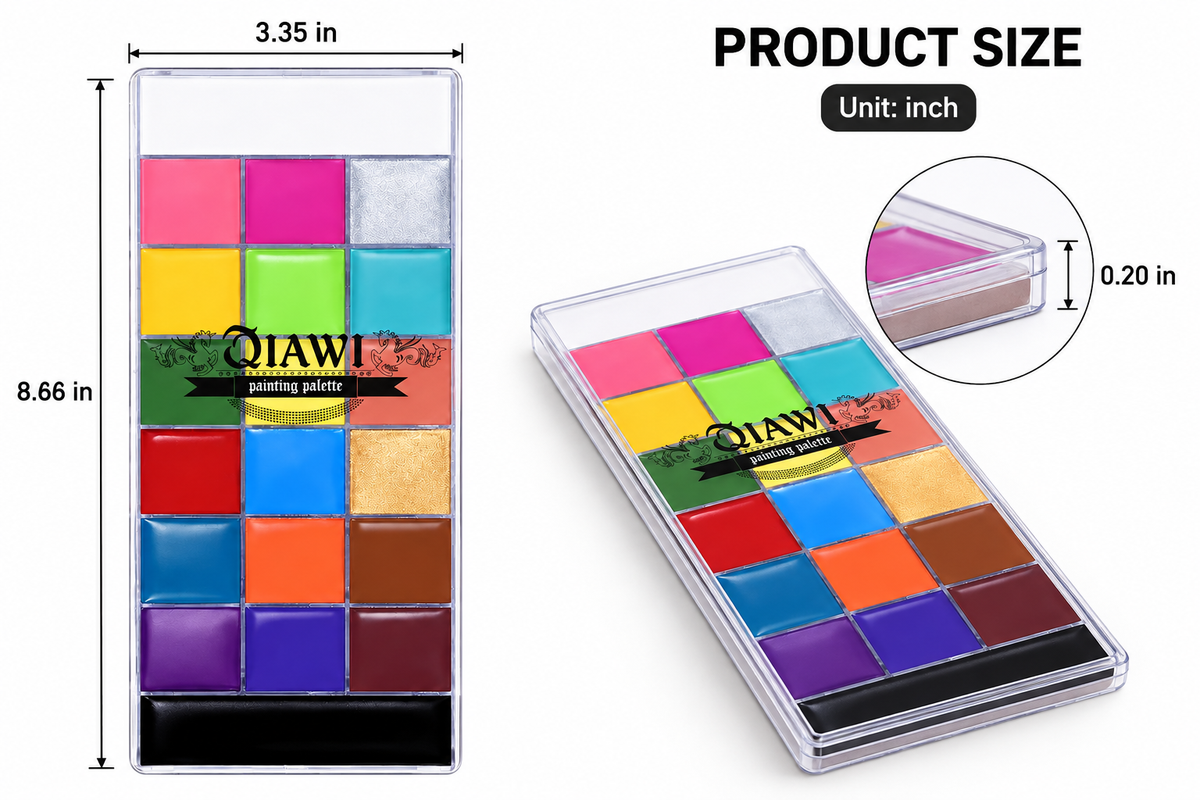 Pro Face & Body Paint Palette – Halloween, SFX & Costume Makeup Kit