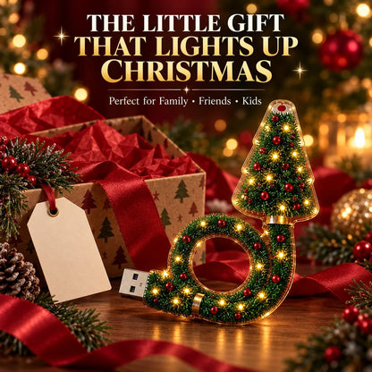 🎄 Christmas LED Projector Light ✨ | USB Plug & Play 🎅 6 Interchangeable Patterns ❄️ Cozy Holiday Room Decor 🎁