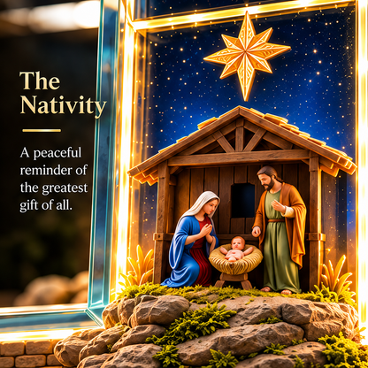 ✨ Last Day – 49% OFF!✝️The Story of Faith in 6 Scenes Cross Lamp