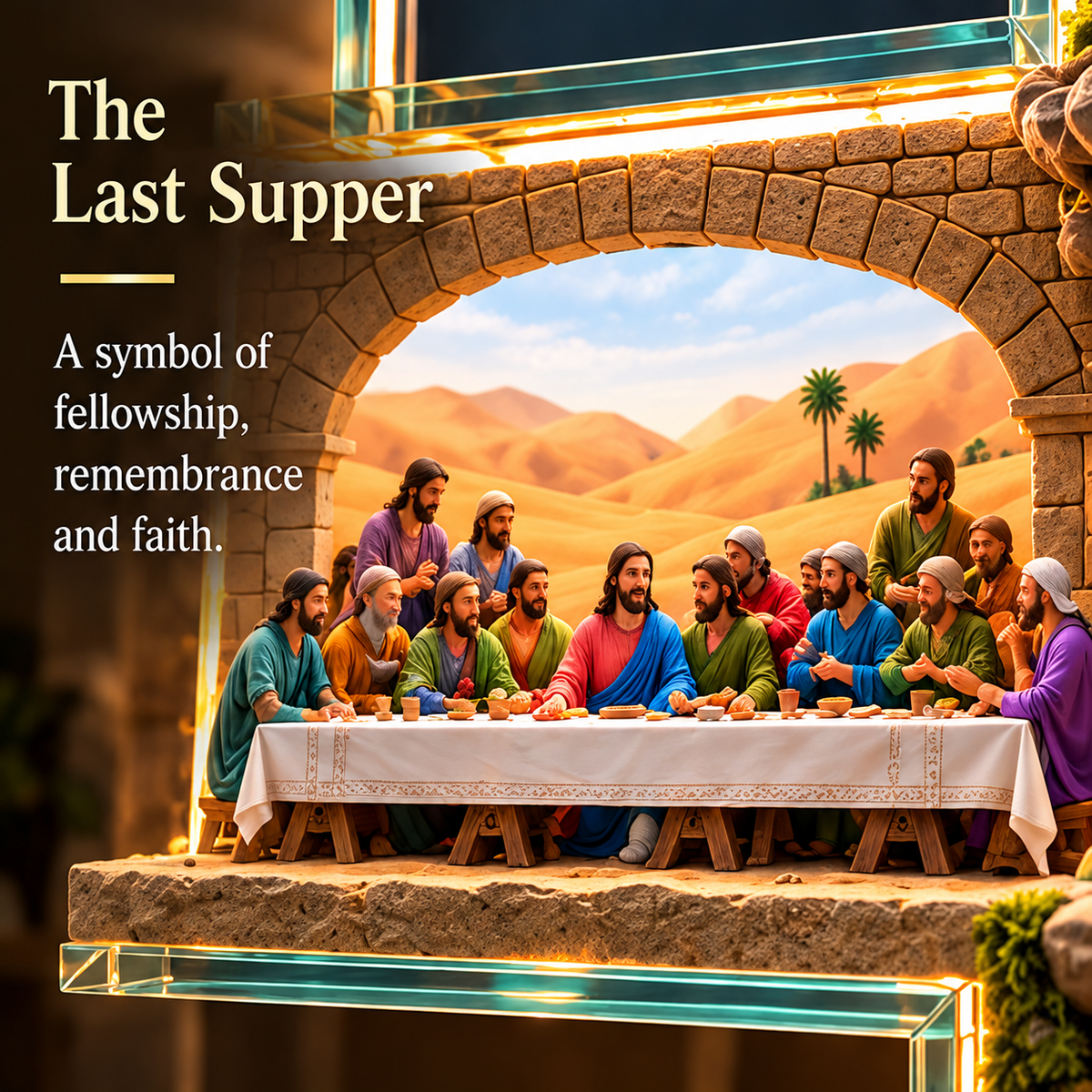 ✨ Last Day – 49% OFF!✝️The Story of Faith in 6 Scenes Cross Lamp