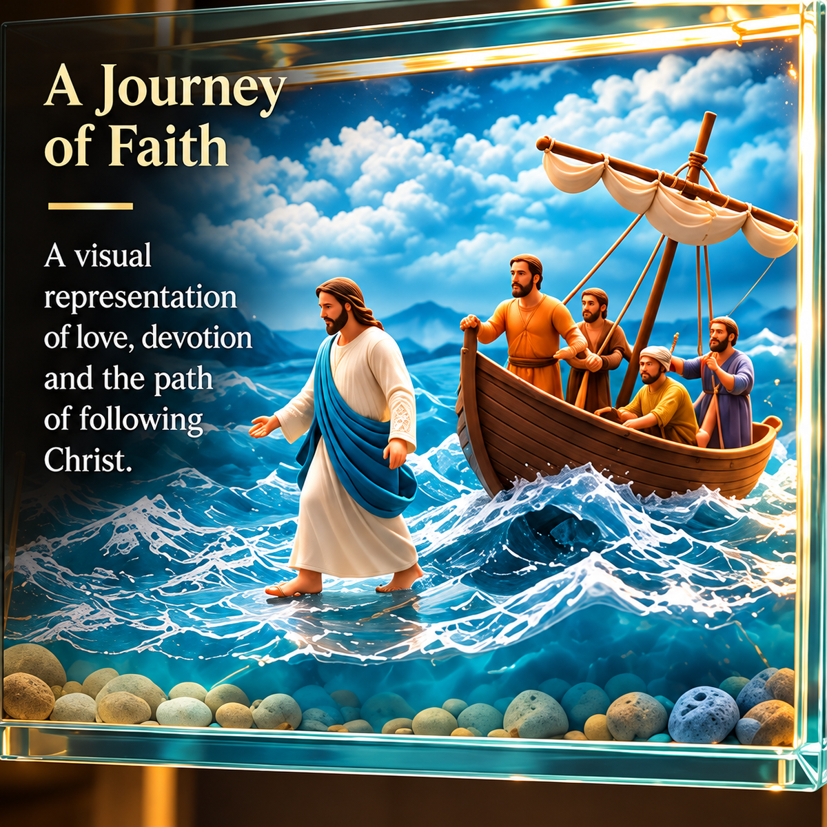 ✨ Last Day – 49% OFF!✝️The Story of Faith in 6 Scenes Cross Lamp